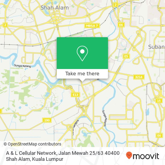 A & L Cellular Network, Jalan Mewah 25 / 63 40400 Shah Alam map