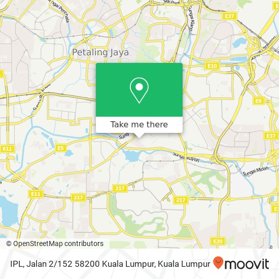 IPL, Jalan 2 / 152 58200 Kuala Lumpur map