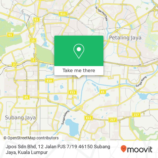 Jpos Sdn Bhd, 12 Jalan PJS 7 / 19 46150 Subang Jaya map