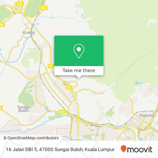 16 Jalan DBI 5, 47000 Sungai Buloh map