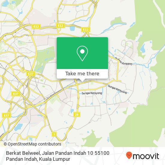 Peta Berkat Belweel, Jalan Pandan Indah 10 55100 Pandan Indah