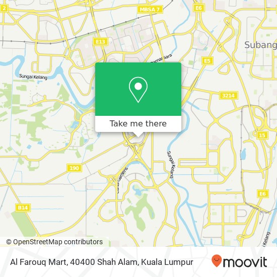 Al Farouq Mart, 40400 Shah Alam map