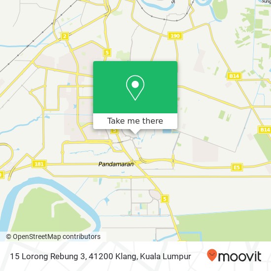 Peta 15 Lorong Rebung 3, 41200 Klang