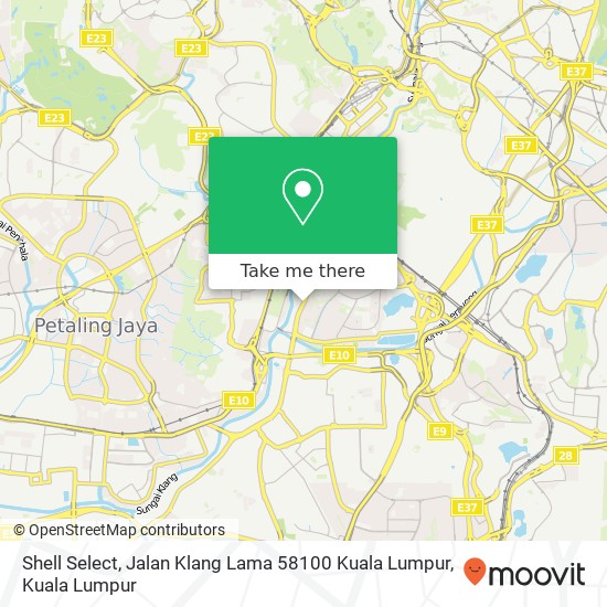 Shell Select, Jalan Klang Lama 58100 Kuala Lumpur map