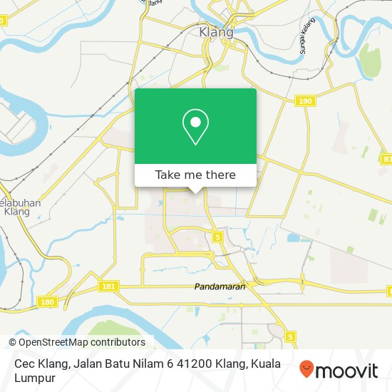 Cec Klang, Jalan Batu Nilam 6 41200 Klang map