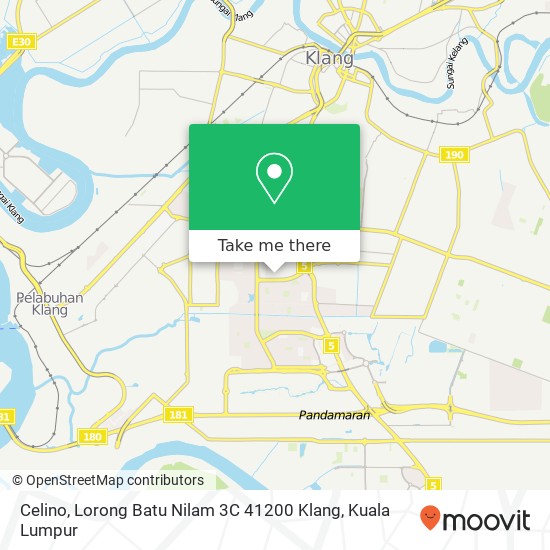 Peta Celino, Lorong Batu Nilam 3C 41200 Klang