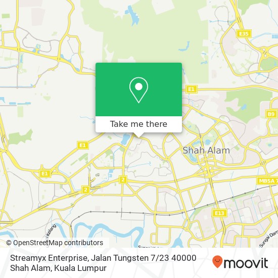 Streamyx Enterprise, Jalan Tungsten 7 / 23 40000 Shah Alam map