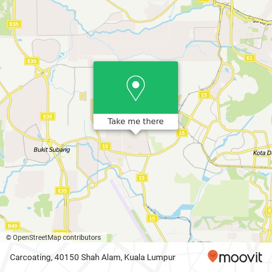 Carcoating, 40150 Shah Alam map