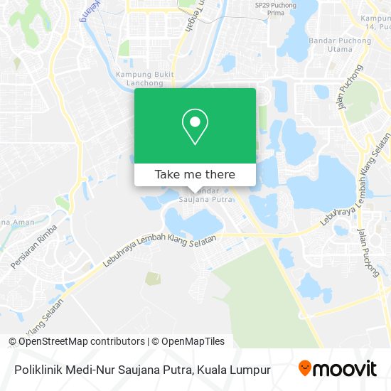 Peta Poliklinik Medi-Nur Saujana Putra
