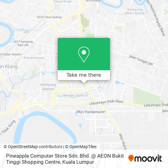 Pineapple Computer Store Sdn. Bhd. @ AEON Bukit Tinggi Shopping Centre map