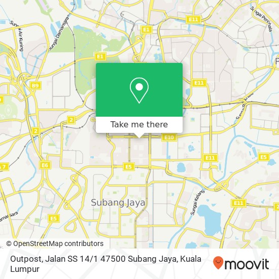 Outpost, Jalan SS 14 / 1 47500 Subang Jaya map