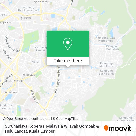 Suruhanjaya Koperasi Malaysia Wilayah Gombak & Hulu Langat map