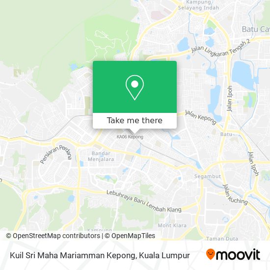 Kuil Sri Maha Mariamman Kepong map