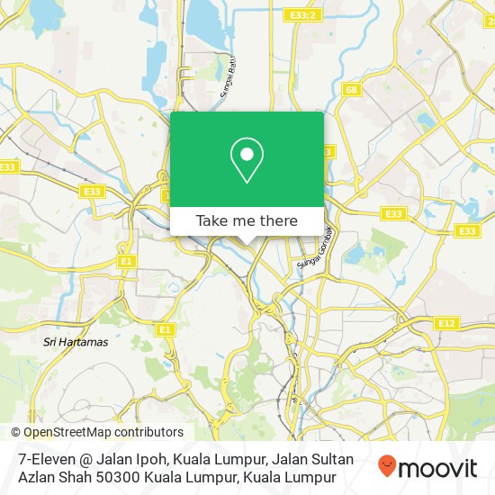 7-Eleven @ Jalan Ipoh, Kuala Lumpur, Jalan Sultan Azlan Shah 50300 Kuala Lumpur map