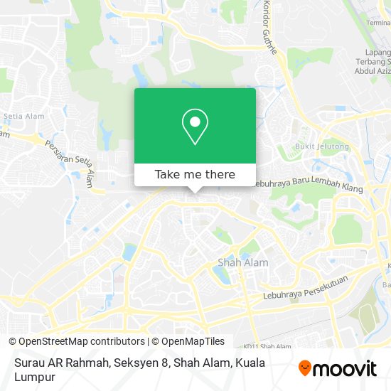 Peta Surau AR Rahmah, Seksyen 8, Shah Alam