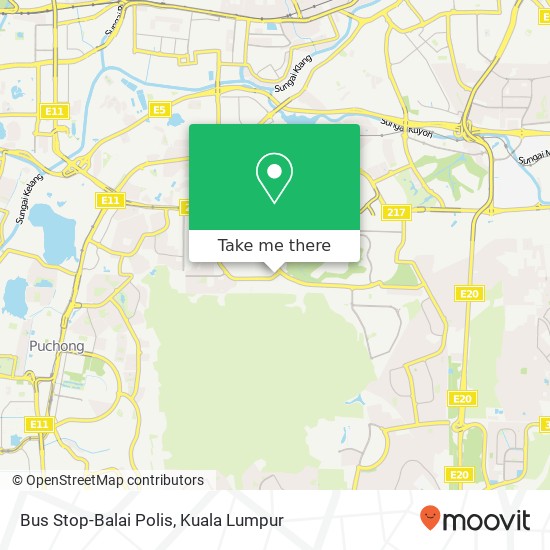 Bus Stop-Balai Polis map