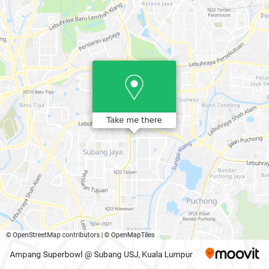 Ampang Superbowl @ Subang USJ map