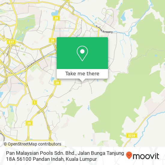 Pan Malaysian Pools Sdn. Bhd., Jalan Bunga Tanjung 18A 56100 Pandan Indah map