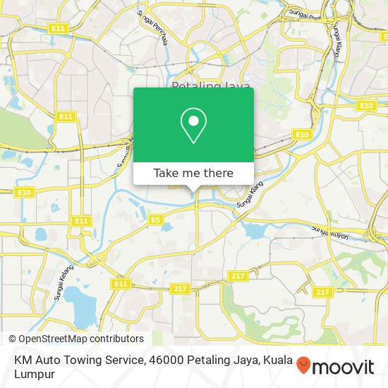 Peta KM Auto Towing Service, 46000 Petaling Jaya