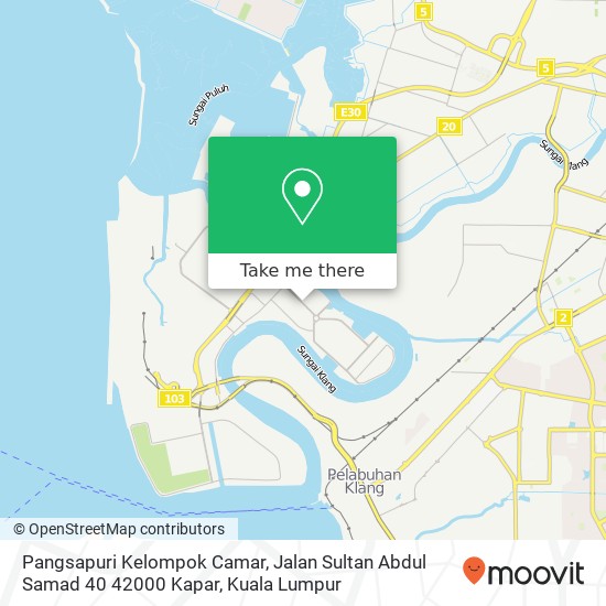 Peta Pangsapuri Kelompok Camar, Jalan Sultan Abdul Samad 40 42000 Kapar