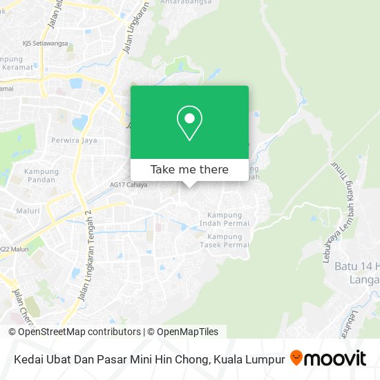 Peta Kedai Ubat Dan Pasar Mini Hin Chong