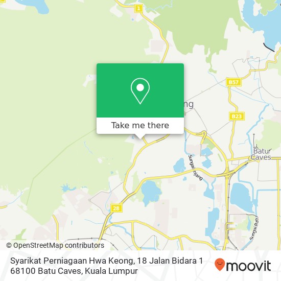 Syarikat Perniagaan Hwa Keong, 18 Jalan Bidara 1 68100 Batu Caves map