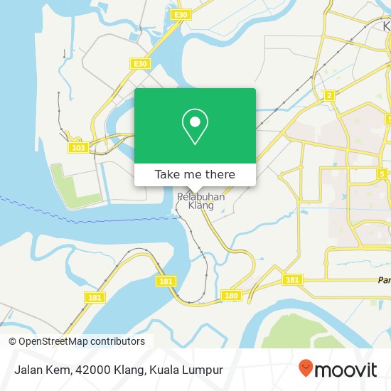 Peta Jalan Kem, 42000 Klang