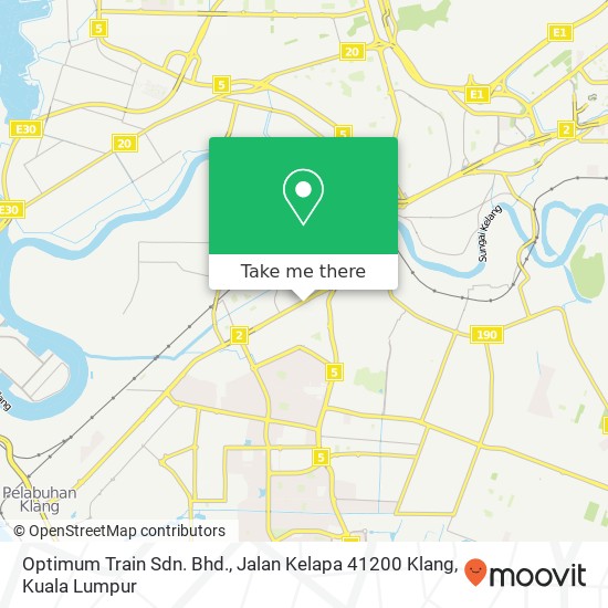Peta Optimum Train Sdn. Bhd., Jalan Kelapa 41200 Klang