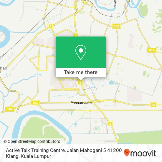 Peta Active Talk Training Centre, Jalan Mahogani 5 41200 Klang