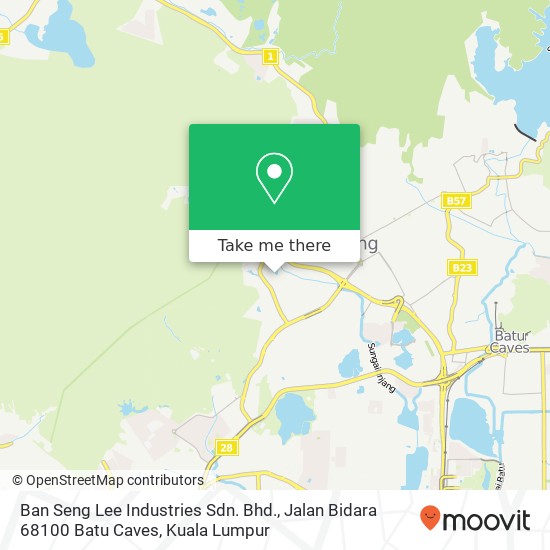 Peta Ban Seng Lee Industries Sdn. Bhd., Jalan Bidara 68100 Batu Caves