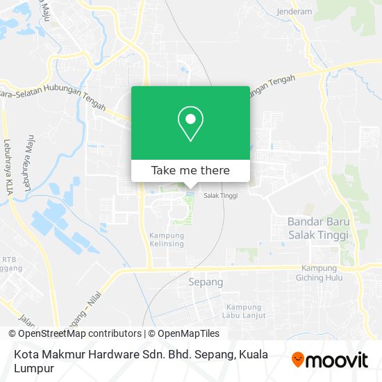 Peta Kota Makmur Hardware Sdn. Bhd. Sepang