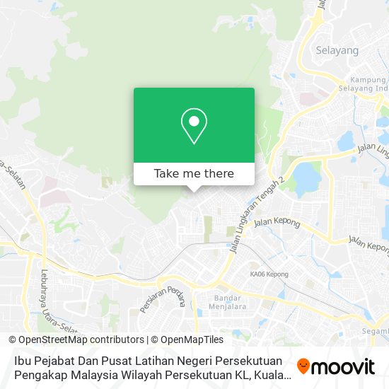 Peta Ibu Pejabat Dan Pusat Latihan Negeri Persekutuan Pengakap Malaysia Wilayah Persekutuan KL