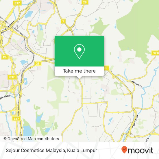 Sejour Cosmetics Malaysia map