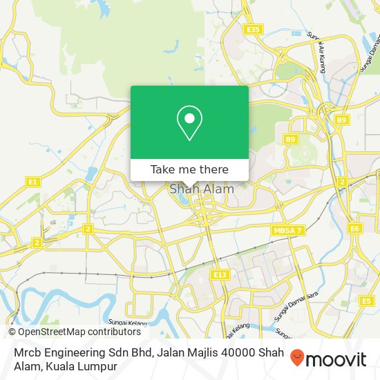 Mrcb Engineering Sdn Bhd, Jalan Majlis 40000 Shah Alam map