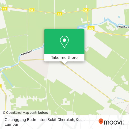 Gelanggang Badminton Bukit Cherakah, Jalan Haji Darhal 45800 Jeram map