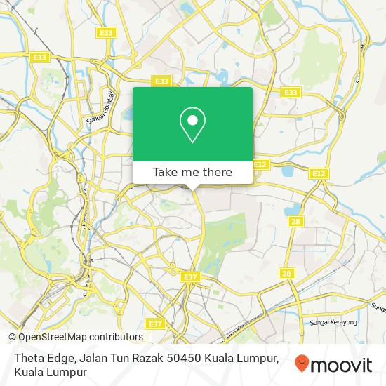Theta Edge, Jalan Tun Razak 50450 Kuala Lumpur map