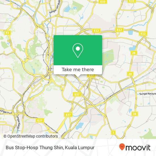 Bus Stop-Hosp Thung Shin map