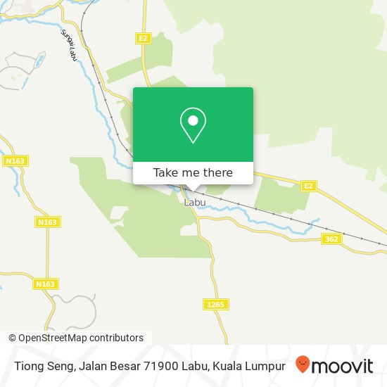 Tiong Seng, Jalan Besar 71900 Labu map