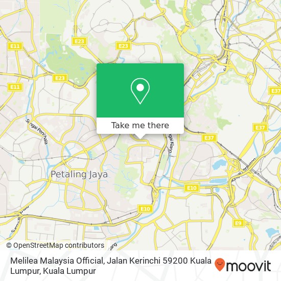Peta Melilea Malaysia Official, Jalan Kerinchi 59200 Kuala Lumpur