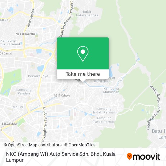 NKO (Ampang Wf) Auto Service Sdn. Bhd. map