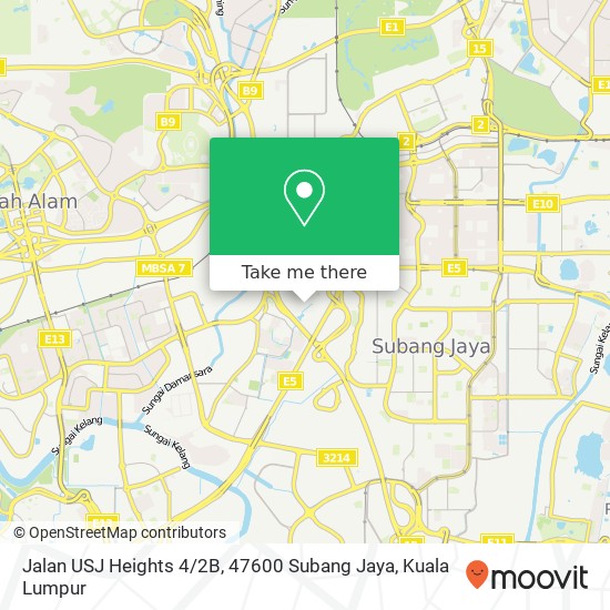 Peta Jalan USJ Heights 4 / 2B, 47600 Subang Jaya
