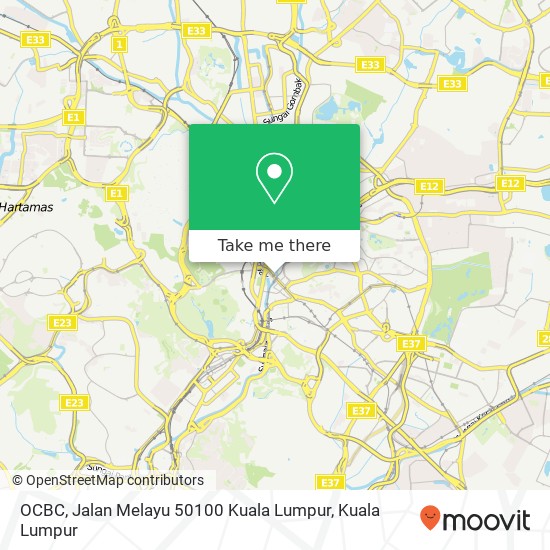 Peta OCBC, Jalan Melayu 50100 Kuala Lumpur