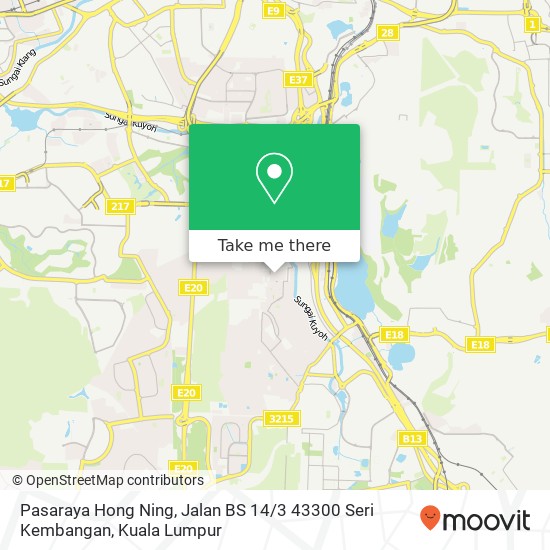 Peta Pasaraya Hong Ning, Jalan BS 14 / 3 43300 Seri Kembangan