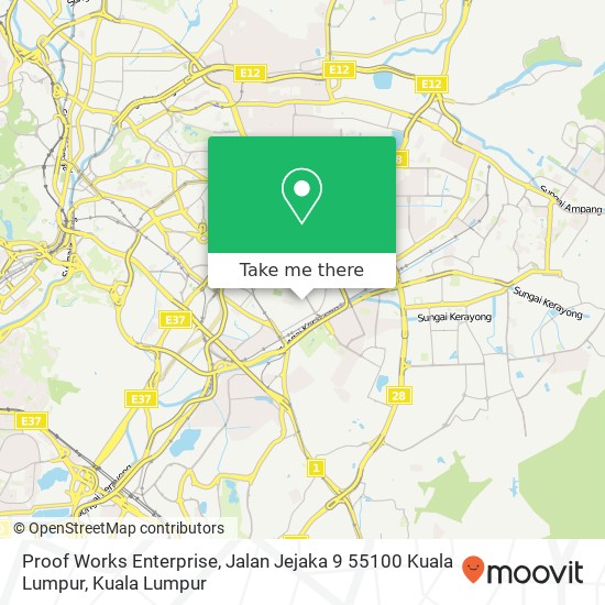 Proof Works Enterprise, Jalan Jejaka 9 55100 Kuala Lumpur map