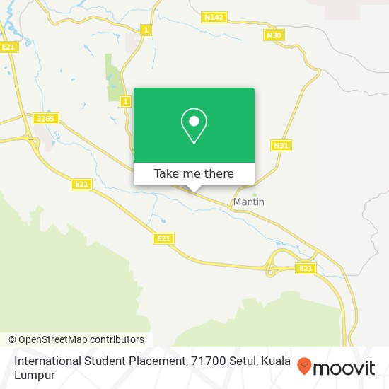 International Student Placement, 71700 Setul map