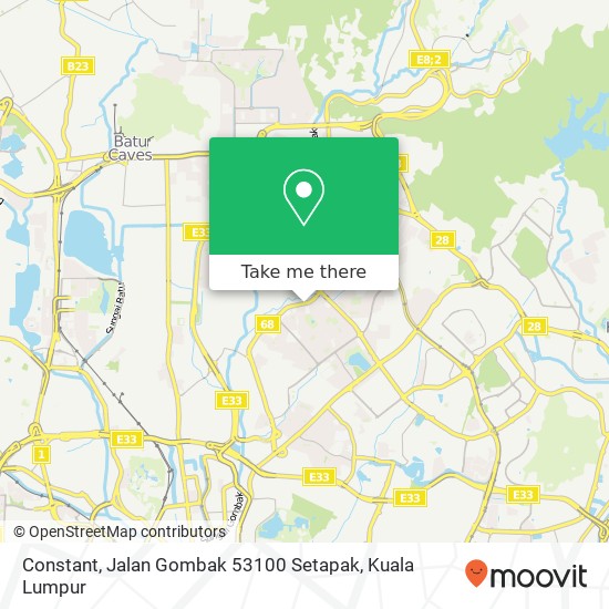 Peta Constant, Jalan Gombak 53100 Setapak