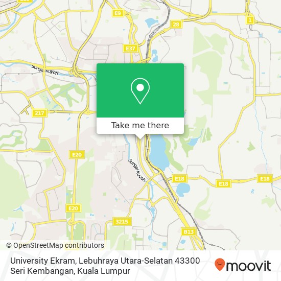University Ekram, Lebuhraya Utara-Selatan 43300 Seri Kembangan map