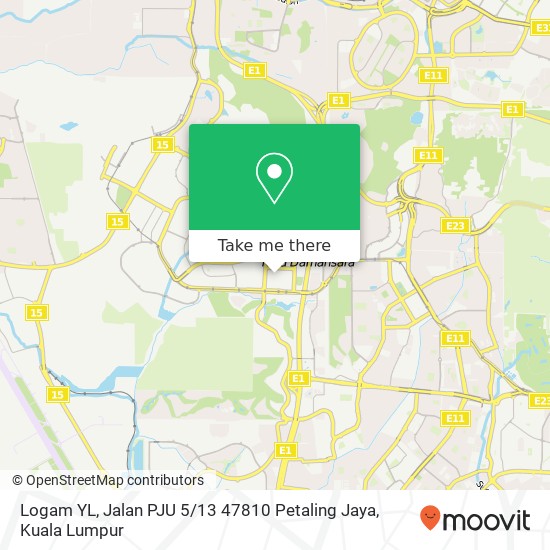 Peta Logam YL, Jalan PJU 5 / 13 47810 Petaling Jaya