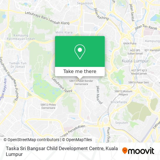 Peta Taska Sri Bangsar Child Development Centre