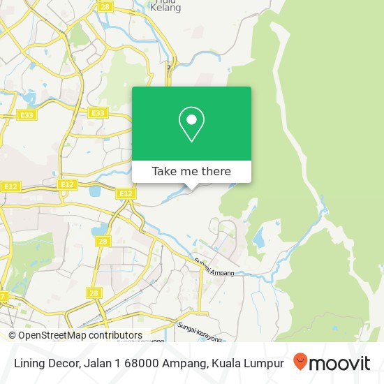 Lining Decor, Jalan 1 68000 Ampang map